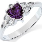 rich purple claddagh ring
